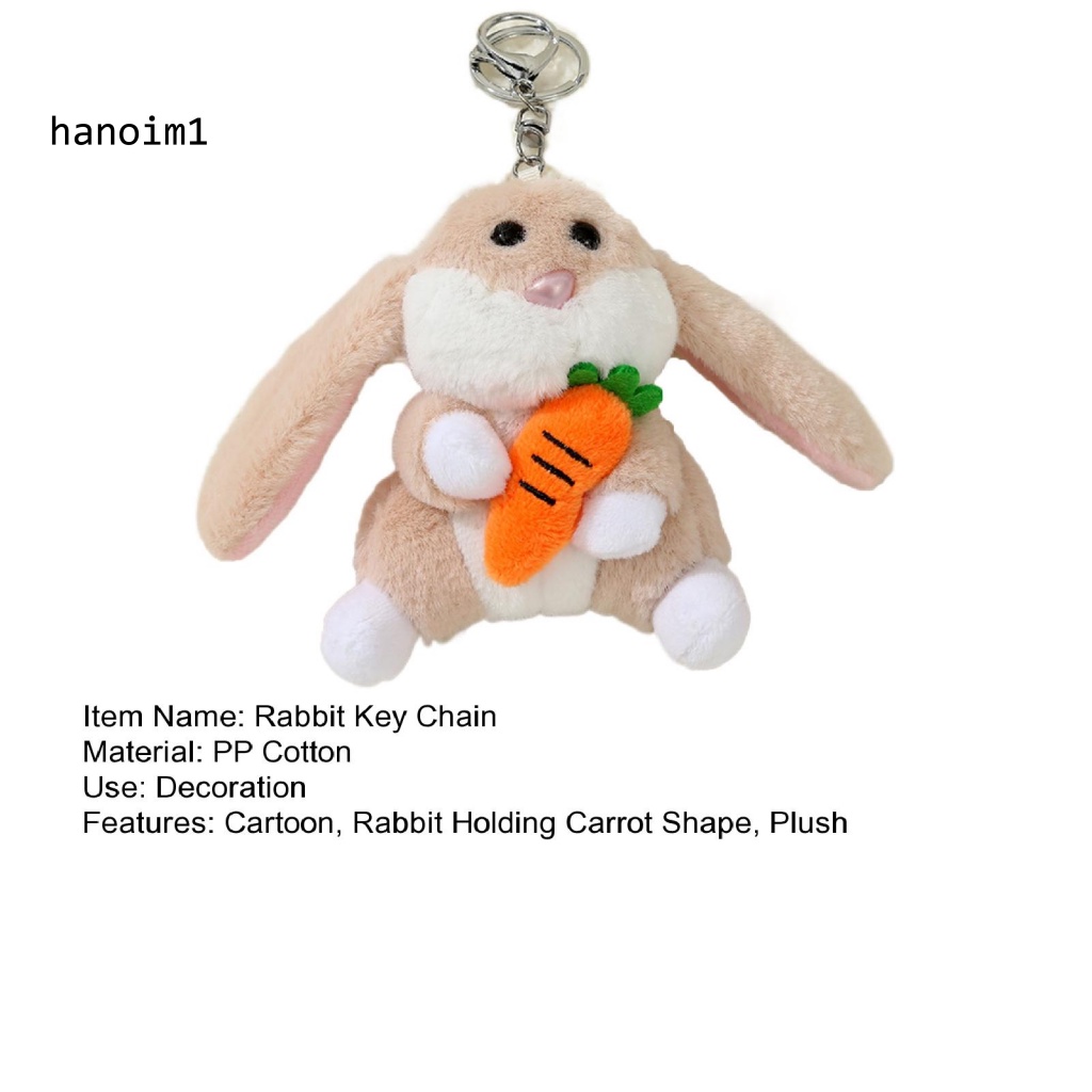 Móc Khóa Hình Thỏ Con Bằng Cotton PP Dễ Thương Cho Bé