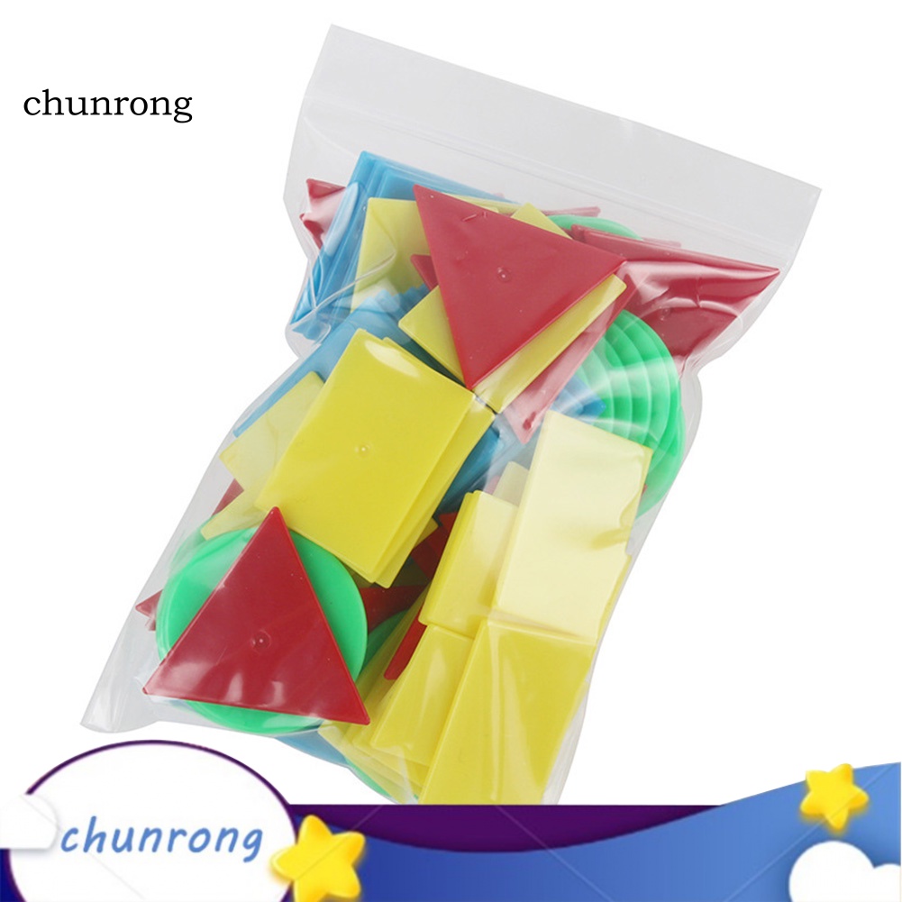 Cr Set 80 Khối Hình Học / Vuông / Tròn / Tam Giác Hỗ Trợ Dạy Học