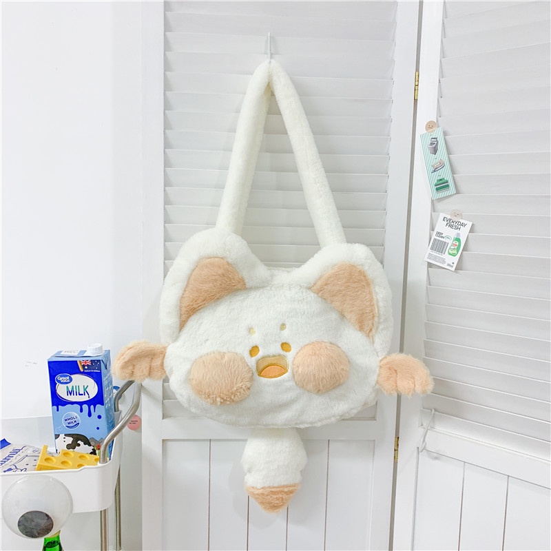 Túi Tote Đeo Vai Bằng Vải Bông Dễ Thương Di Động Cho Nữ----BAGFUL