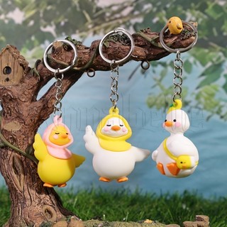 Móc khóa hình chú vịt hoạt hình dễ thương dùng trang trí ba lô / móc khóa