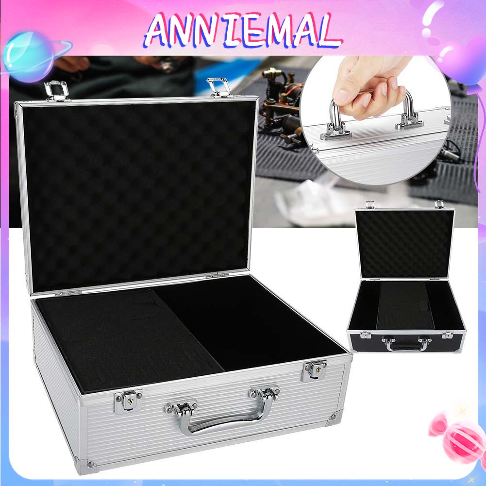 ANNIEMAL 2 Màu Nhôm Máy Xăm Hộp Bảo Quản Đựng Trống Tổ Chức Miếng Xốp