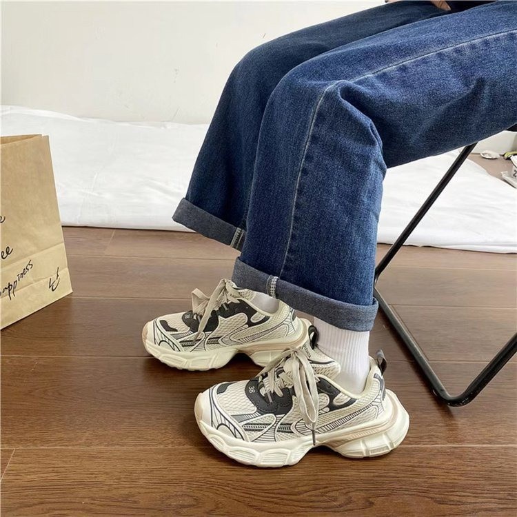 Miss o3o Giày Thể Thao Nữ Đế Dày Thoáng Khí Retro Thời Trang Thiết Kế Mới Cho Nữ 33Z080413