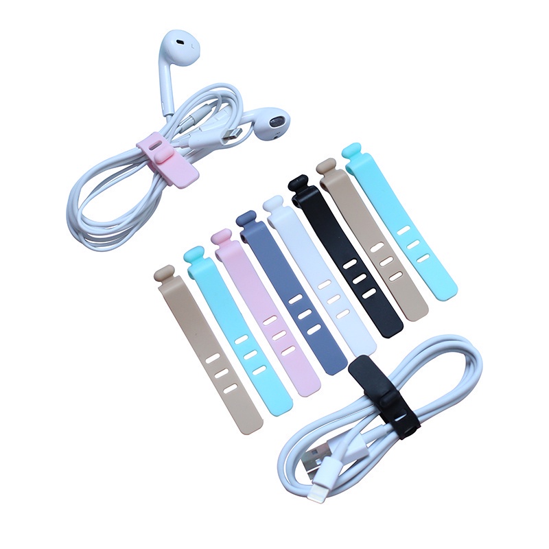 Bộ 8 Dây Quấn Dây Cáp Bằng Silicone Tiện Lợi