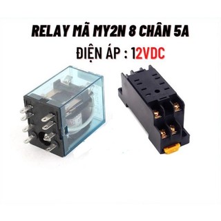 Relay 12v 8 chân 5a, rơ le trung gian, relay 12v 8 chân,
