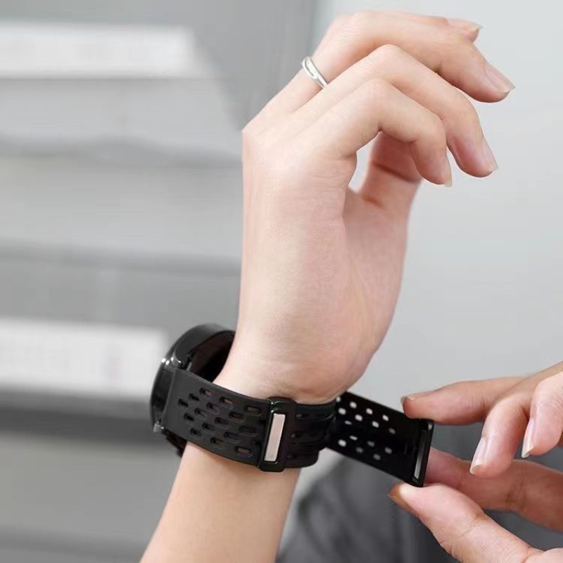 HUAWEI Dây Đeo Silicon Từ Tính 20 / 22mm Cho Đồng Hồ Thông Minh Samsung Galaxy Watch 4 / 5 / 6 40mm 44mm 5 pro 45mm GT2 / 3 pro