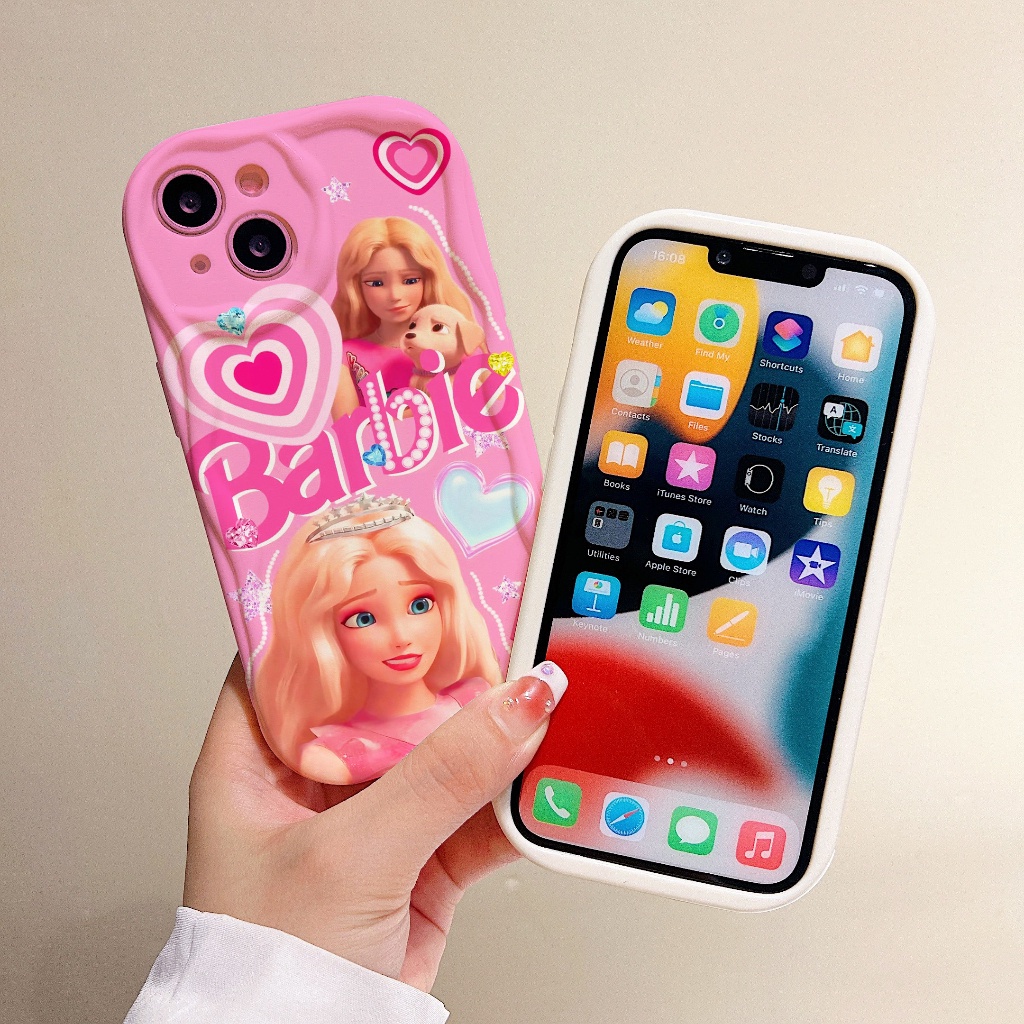 Ốp Điện Thoại Tpu In Hình Búp Bê Barbie Màu Hồng Cho iPhone 11 12 14 Pro 7 plus 6s plus xr xsmax 14 Promax 13 8 plus 11 Promax 12 Promax