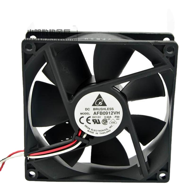 Quạt làm mát CPU mới DELTA AFB0912VH 9025 9cm 0.6A 12V Quạt bóng đôi thể tích không khí lớn Quạt máy