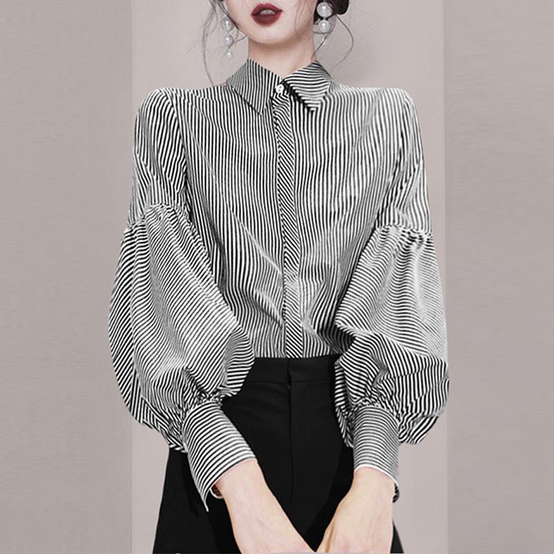 Áo Sơ Mi Tay Dài Kẻ Sọc Thời Trang Dành Cho Nữ