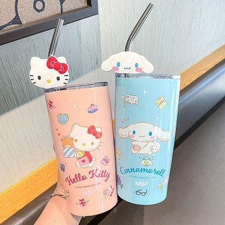 Sanrio bình nước inox 600ml hình hello kitty đáng yêu