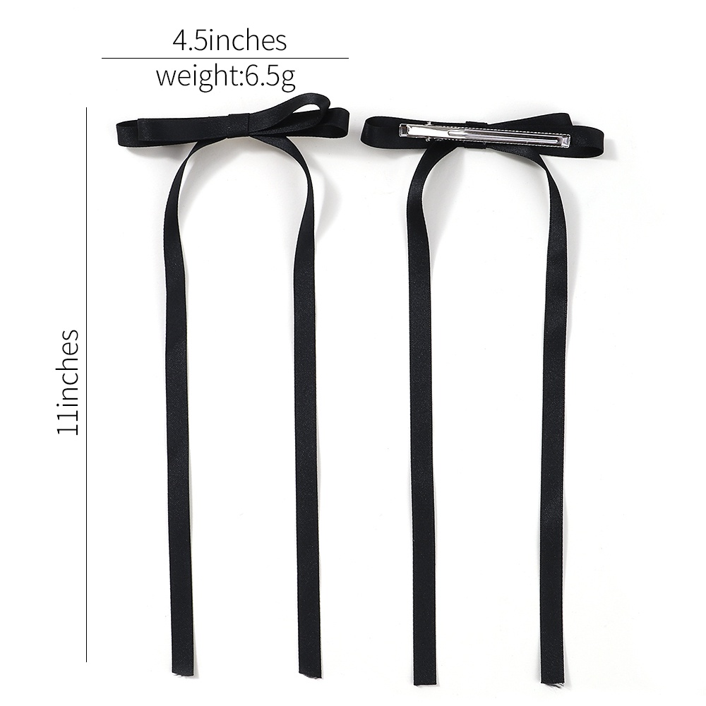 Set 1 / 2 Kẹp Tóc Ruy Băng Dài Thời Trang Hàn Quốc Cho Nữ