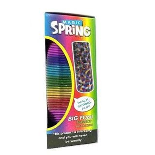 Large Rainbow Magic Spring Fun Toy Stretching 10m Bouncing Rainbow Coil 15cm