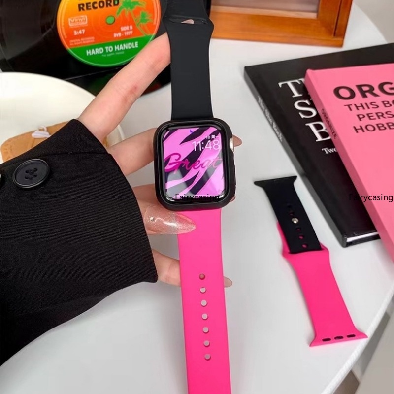 Dây Đeo Đồng Hồ Bằng Silicone Cho Apple Watch 44mm 45mm 49mm Ultra 41mm 40mm 38mm 42mm 44mm 8 7 SE 6 5 4 3