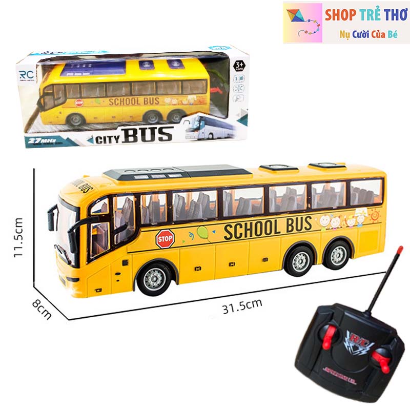 Đồ Chơi Ô Tô Điều Khiển Từ Xa 4 Chiều Mô Hình Xe Buýt Trường Học School Bus QL336-1