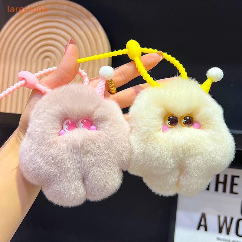 Móc Khóa Hình Que Kem Lông Thỏ Dễ Thương