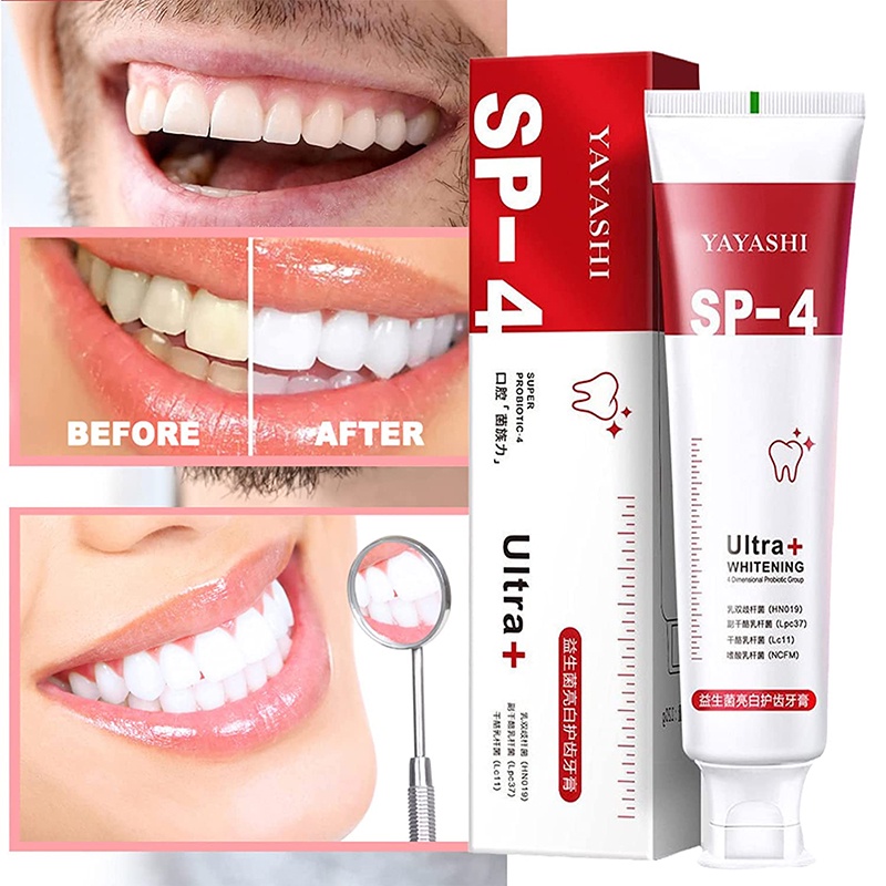 Kem đánh răng sp-4, kem đánh răng làm sáng sp-4 kem đánh răng fresh breath, kem đánh răng yayashi sp-4 probiotic, cải thiện vết răng màu vàng gói gia đình unisex yr