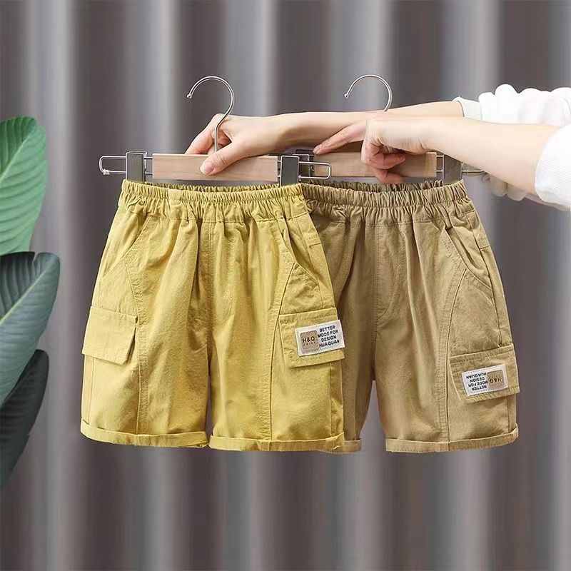 Quần short cotton dài cho bé trai - đáy thoáng khí và thời trang mùa hè