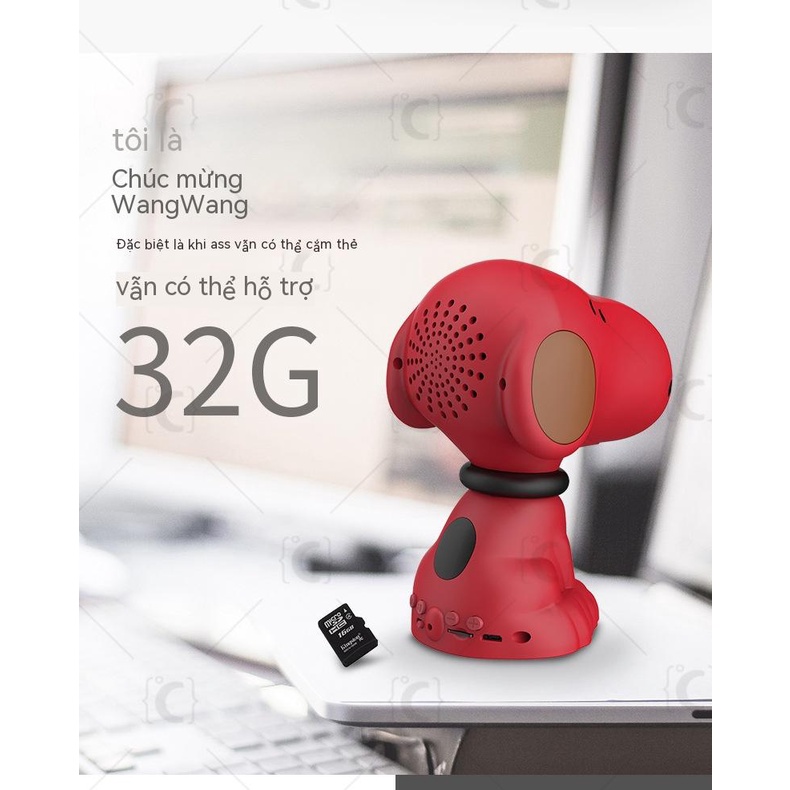 Phim Hoạt Hình Chú Chó Loa Bluetooth Không Dây Mini Thú Cưng Dễ Thương Wangchai Món Quà Mới Sáng Tạo Dễ Thương