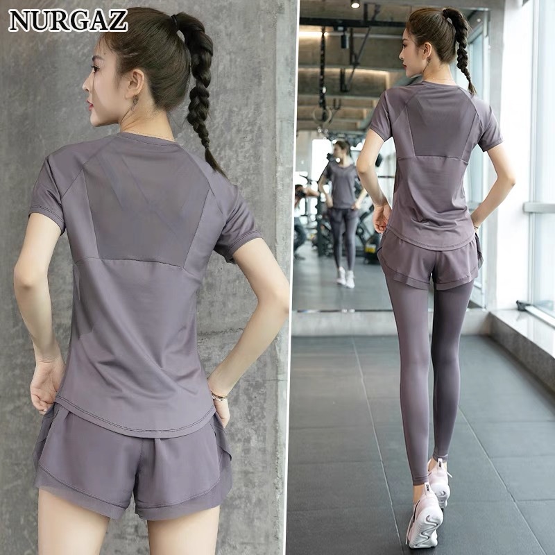 Nurgaz Bộ Đồ Thể Thao Tập Yoga Vải Mỏng Nhanh Khô Thời Trang Cao Cấp Cho Nữ