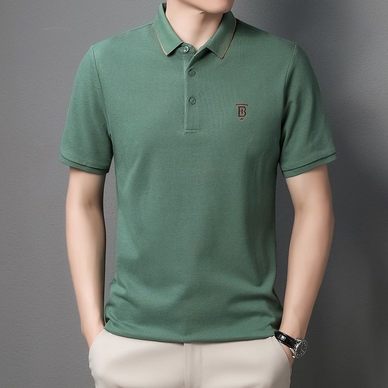 M-5XL Mùa hè phong cách mới dành cho nam giới công sở áo thun POLO rộng thêu ve áo T-Shirt giản dị ngắn tay Top HZFMC3761