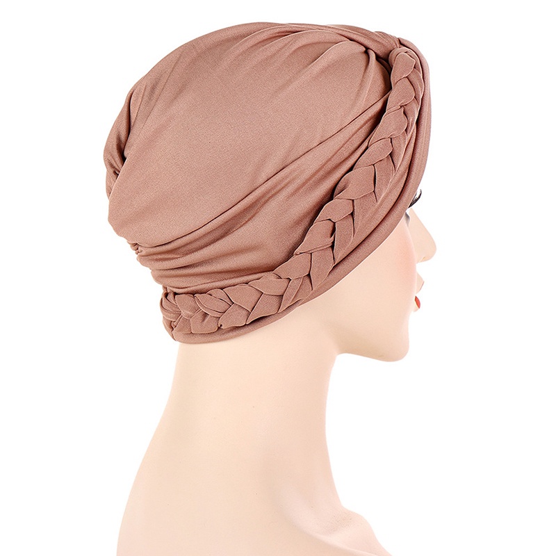 Mũ Turban Thắt Bím Tóc Trước WY1