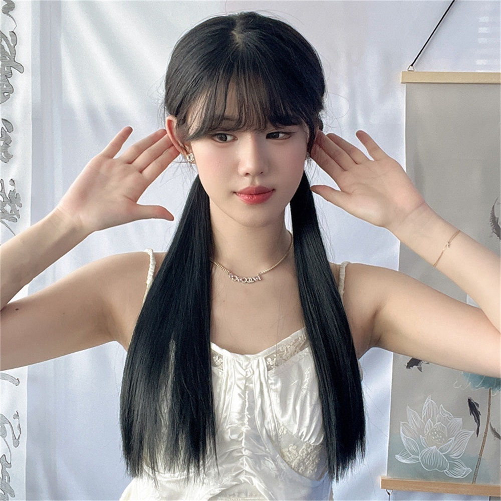 Bộ 2 Tóc Giả Dài Xoăn Tự Nhiên Thời Trang Cho Nữ