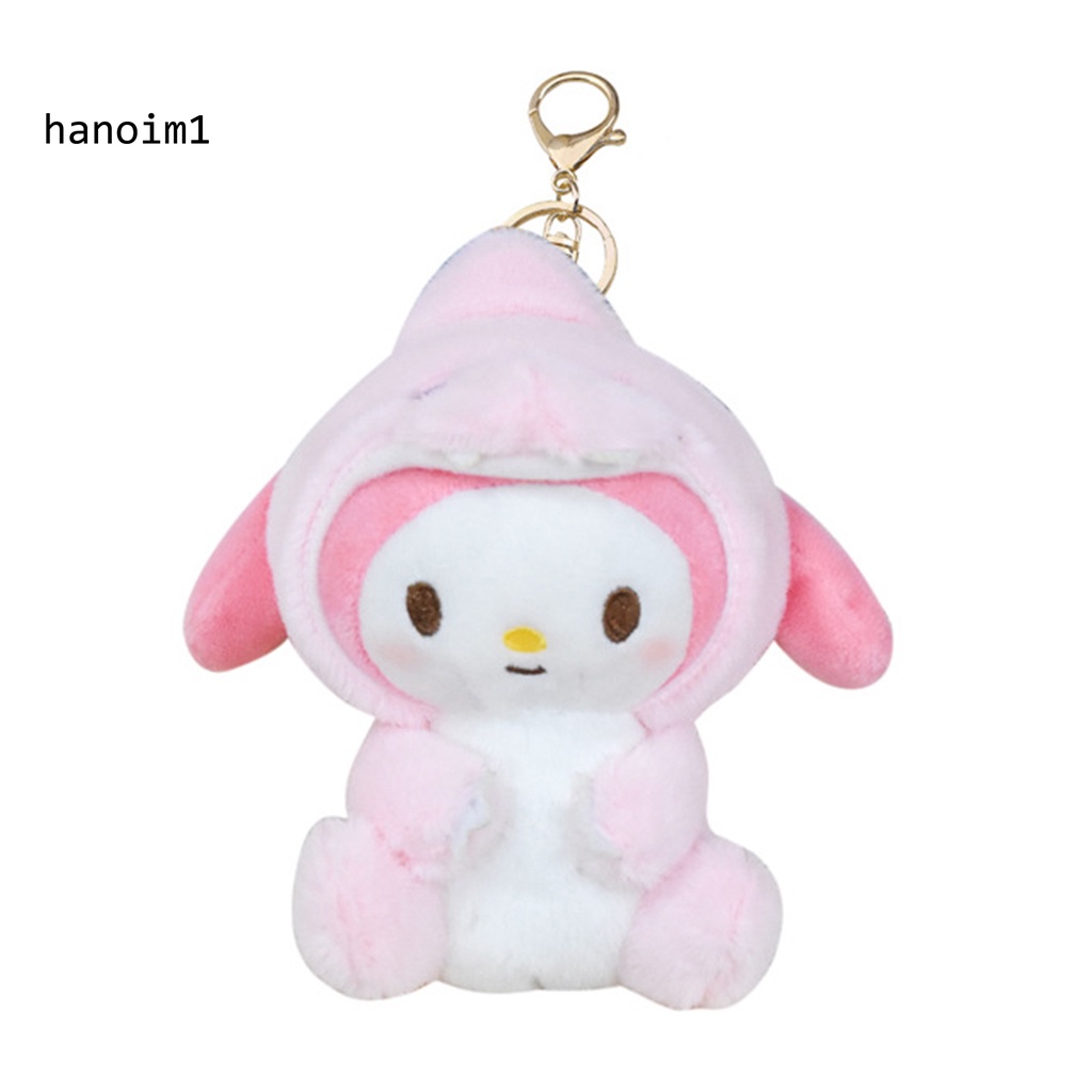 Ys2 15cm cartoon keychain dễ thương kitten puppy cross-dressing dinosaur doll khóa kim loại treo trang trí động vật nhồi bông mềm túi búp bê mặt dây chuyền vòng chìa khóa sang trọng kid girl gift
