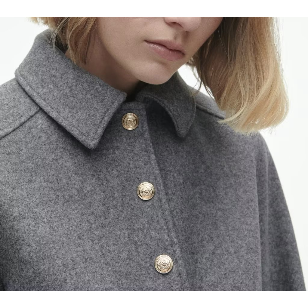 Zara mùa xuân mới ve áo giải trí áo khoác thẳng mềm 3046034