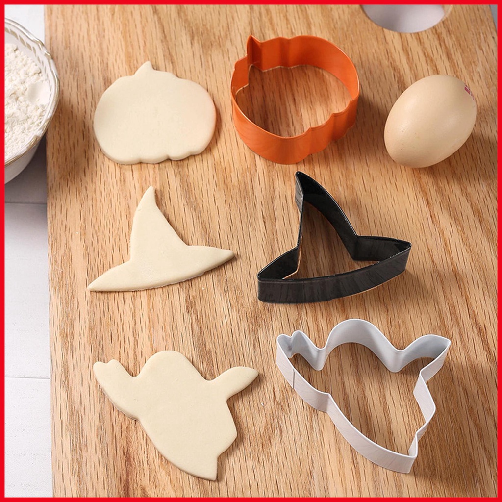 Halloween cookie cutters thép không gỉ witch hat ghost cookie cutters 3-pcs cookies mold creative cookie cutter iadvn