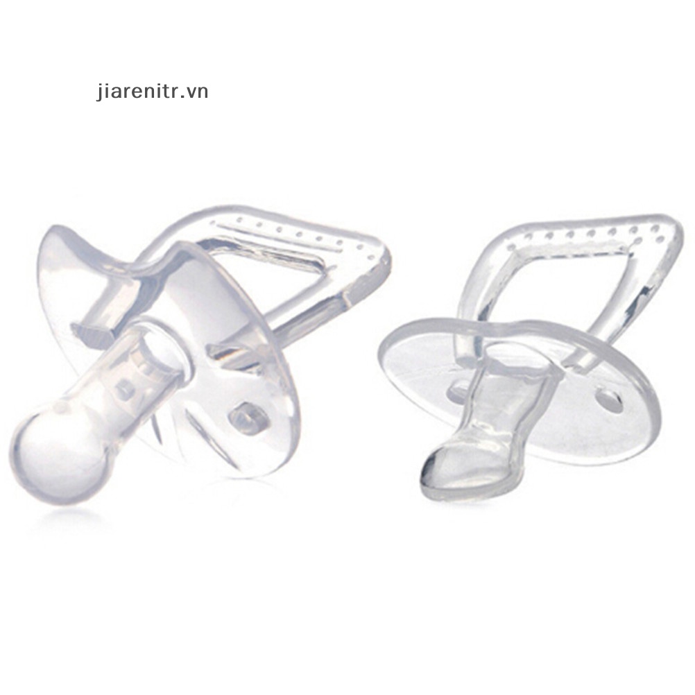 Ji đơn giản trong suốt an toàn silicone cho trẻ sơ sinh núm vú giả tròn phẳng vn