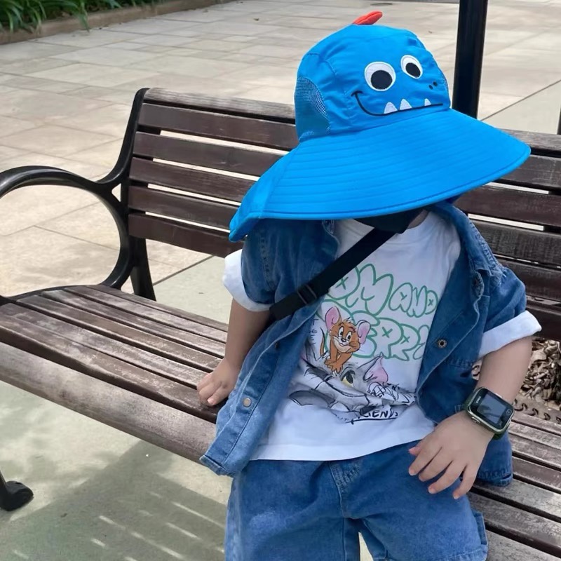 Mũ ngư dân chống nắng vành lớn mỏng thoáng khí cho trẻ em