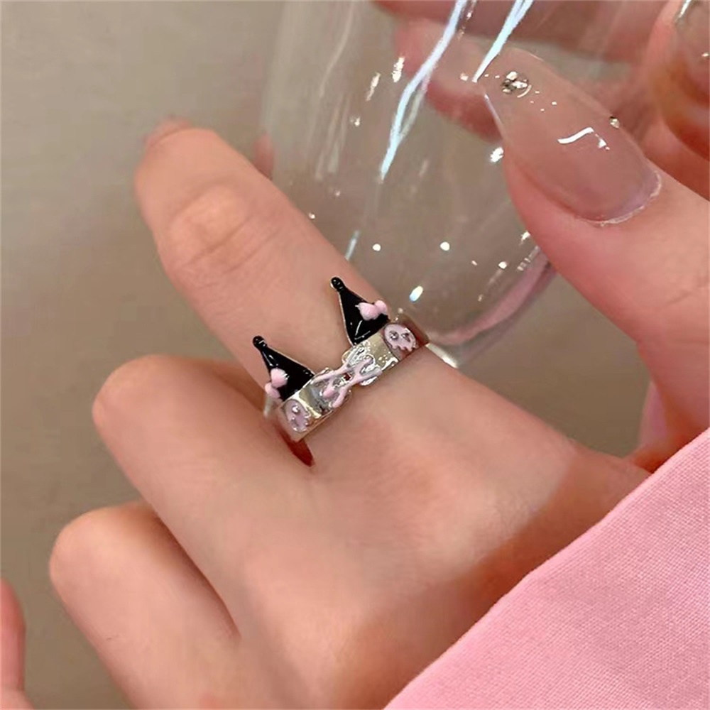 Nhẫn nữ kuromi baku nhẫn cặp đôi 2023 nhẫn mới thời trang nhẫn mở nhẫn quà tặng sinh viên