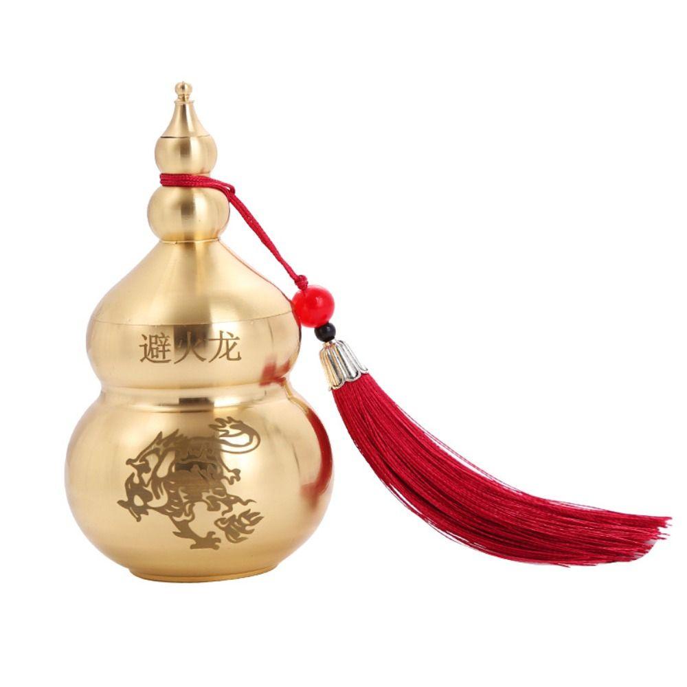 Avalentine Nắp Đậy Đầu Mở Tránh Cháy Bằng Đồng Thau Hình Quả Bầu Phong Cách Trung Hoa