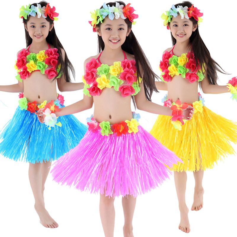 Ngày thiếu nhi hawaii trang phục khiêu vũ trang phục biểu diễn đạo cụ mẫu giáo khu biểu diễn vật liệu