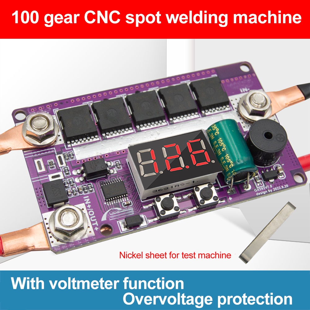 Voktta dc 12v diy máy hàn điểm di động bộ lưu trữ pin bảng mạch pcb thiết bị hàn máy hàn điểm cho 18650 26650