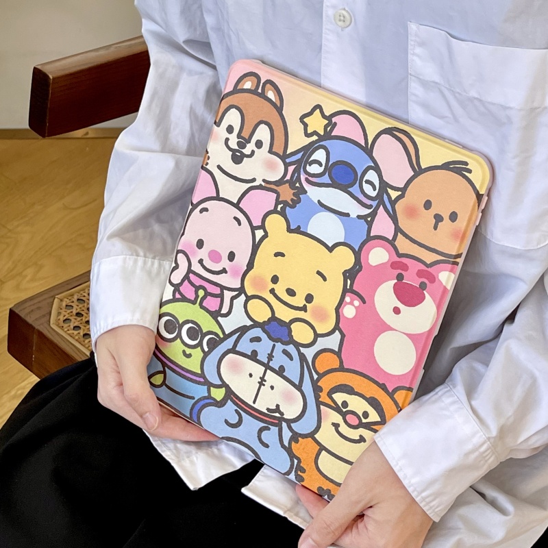 Máy tính bảng gấu dễ thương silicone mềm chống sốc cho ipad mini 6/5 ipad 9,7 5 6th air 3/4/5 ipad 10,2 7th/8/9/10 pro 11 inch 2022 2021 ipad pro 2022 2021 giá đỡ ipad