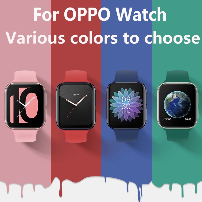 Dây đeo silicon cnagain cho đồng hồ oppo dây đeo mềm dây đeo thay thế vòng đeo tay cho đồng hồ oppo 41mm 46mm phụ kiện thay thế dây đeo đồng hồ