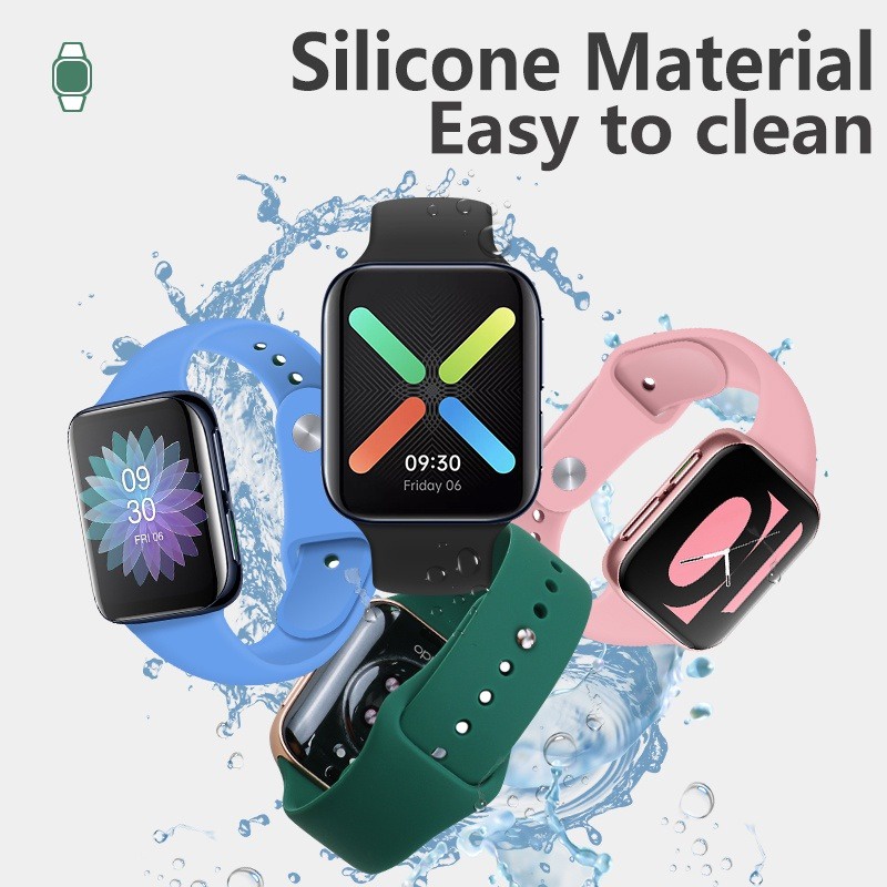 Dây đeo silicon cnagain cho đồng hồ oppo dây đeo mềm dây đeo thay thế vòng đeo tay cho đồng hồ oppo 41mm 46mm phụ kiện thay thế dây đeo đồng hồ