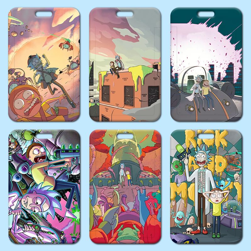 Ví Đựng Thẻ Họa Tiết Hoạt Hình Rick and Morty Độc Đáo