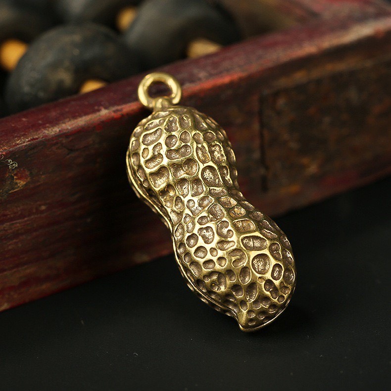 Tượng Trưng Bày Phong Thủy Bằng Đồng Hình Hạt Đậu, Móc Khóa, Trang Trí Chậu Kiểng, Bàn Làm Việc,