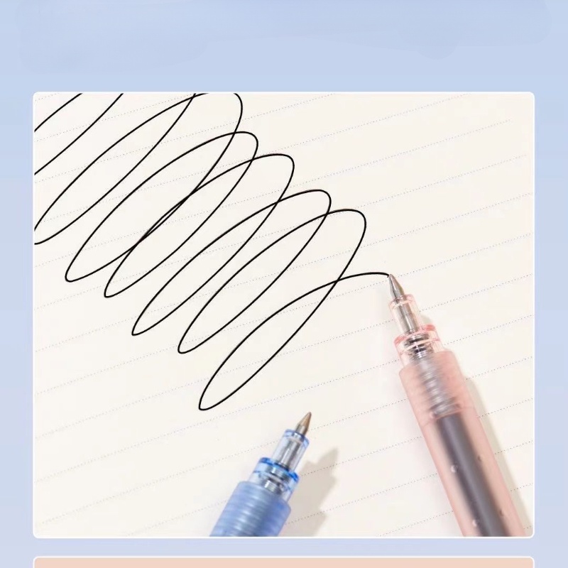 4 cái kaco rocket gel nhựa lnk pen beach sunset quick dry low gravity brush-on push-up 0.5mm black ink pen