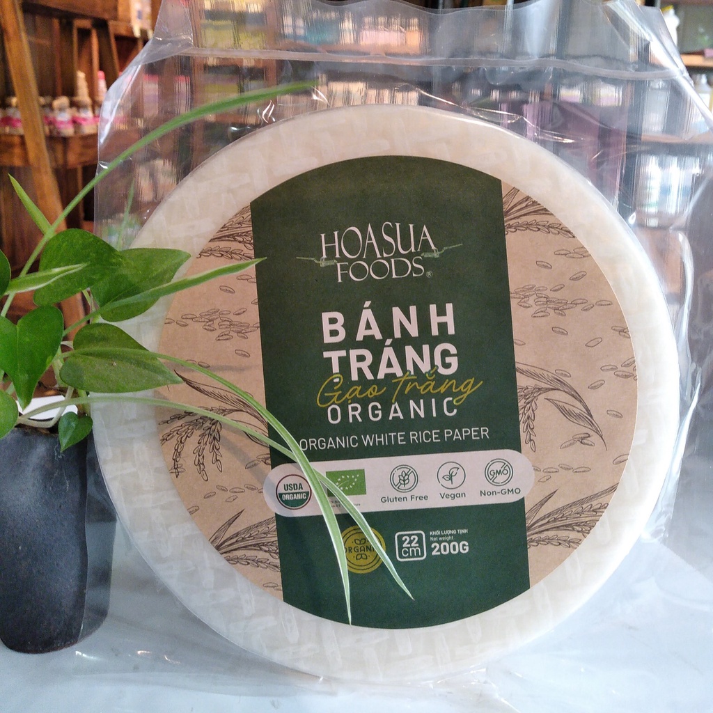 Bánh tráng hữu cơ Hoa Sữa 200g  - Bánh tráng gạo trắng/ Bánh tráng gạo lứt