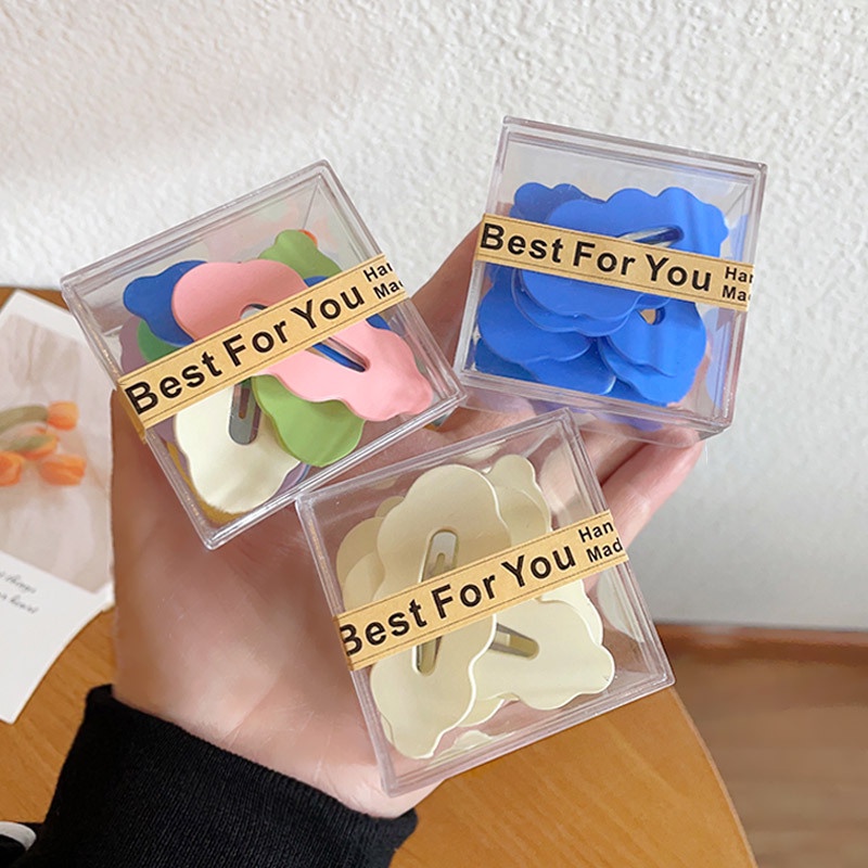 Kẹp tóc netflix kẹo màu mới mây bb clip sóng đơn giản tóc mái bị gãy thẻ tóc nhỏ kẹp