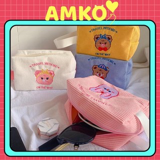 [XẢ KHO] Hộp Đựng Bút Vải Nhung Tăm 1 Ngăn Xinh Xắn -  Bóp Viết , Túi Màu Pastel AMKO HBV22