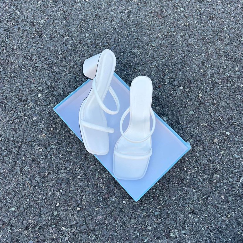 Giày cao gót 2 quai phồng đúp nhẹ cao 5 cm size 40-44