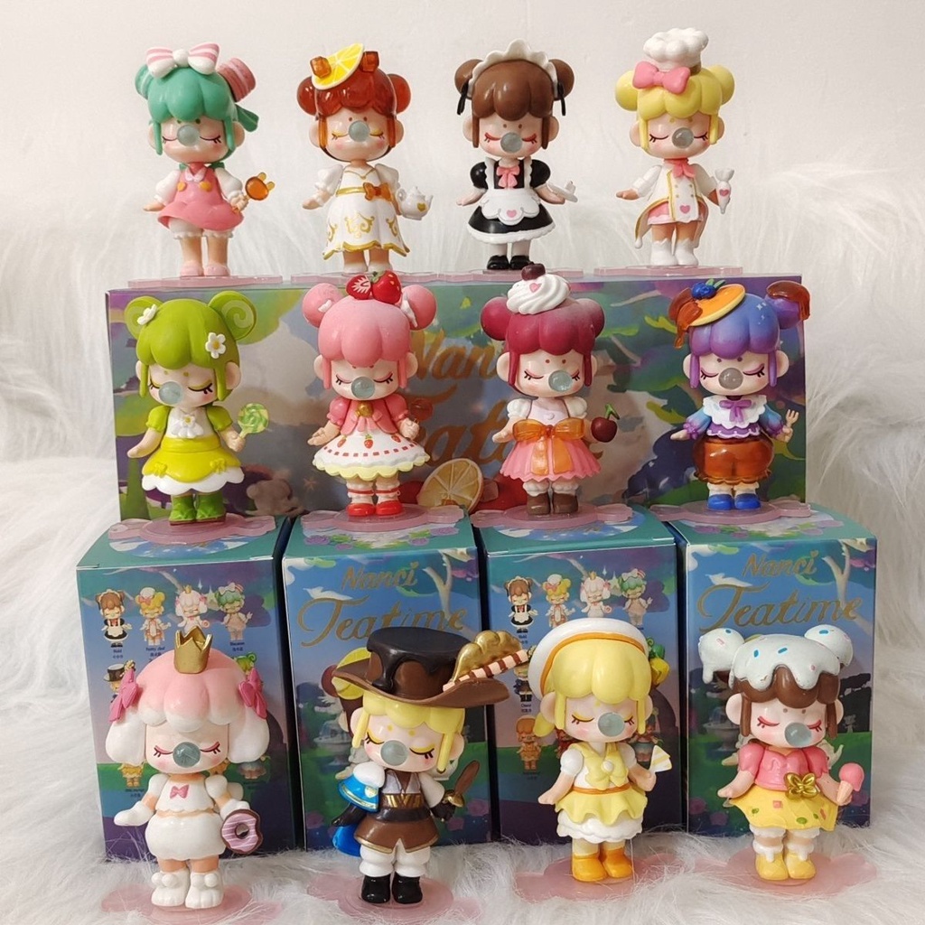 Panda ~  hộp ngẫu nhiên, búp bê hoạt hình mini, dòng trà chiều Ruolai Dreamland để bàn đồ chơi trang trí hộp mù búp bê thu thập đồ chơi hình hộp quà tặng bất ngờ sản xuất tại Chin 0166