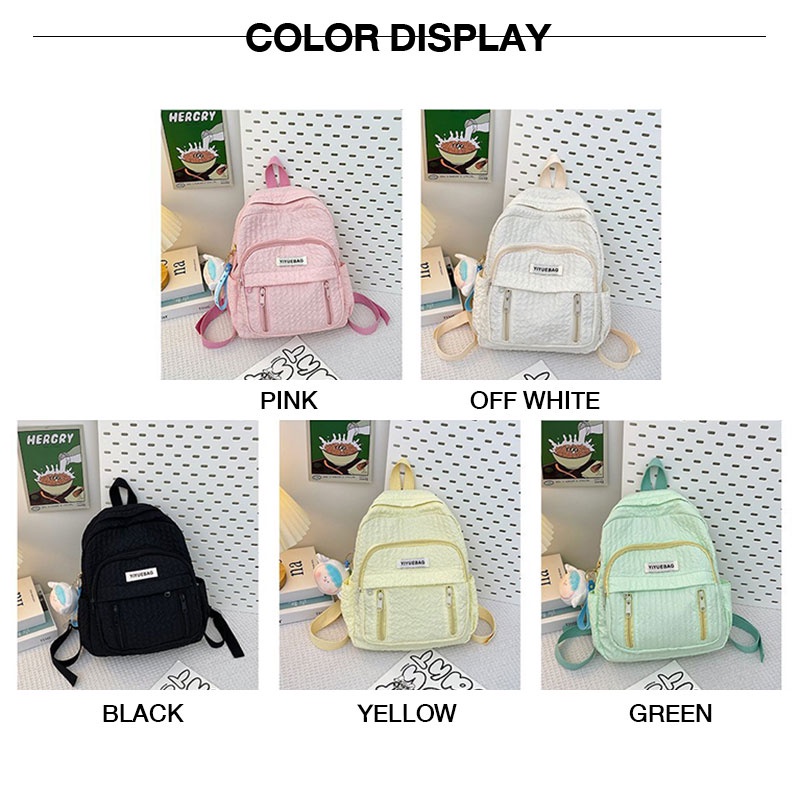 Elacent Ba Lô Đi Học mini Đơn Giản Dễ Thương Phong Cách Hàn Quốc