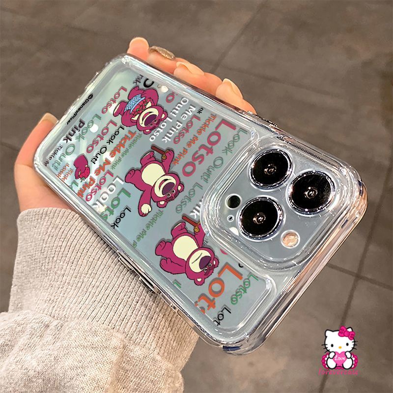 Đối với samsung a22 a12 a52 a33 a13 a11 a23 a51 a04s a52s a30s a50s a02 a03s a10 a73 a71 a72 a03 a32 a04 a53 a50 a20 a31 a21s a20s cartoon strawberry bear clear cute lotso soft case