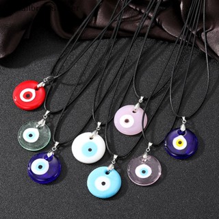 Smallbrainssuper color glass blue evil eyes mặt dây chuyền vòng cổ phụ nữ đàn ông tròn thổ nhĩ kỳ lucky eye sbs