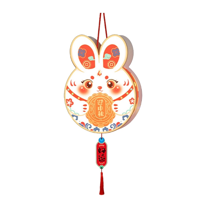 Blg Đèn Lồng Thủ Công Cầm Tay Hình Hoa Anh Đào Thỏ Cho Lễ Hội Trung Thu - lucky bu