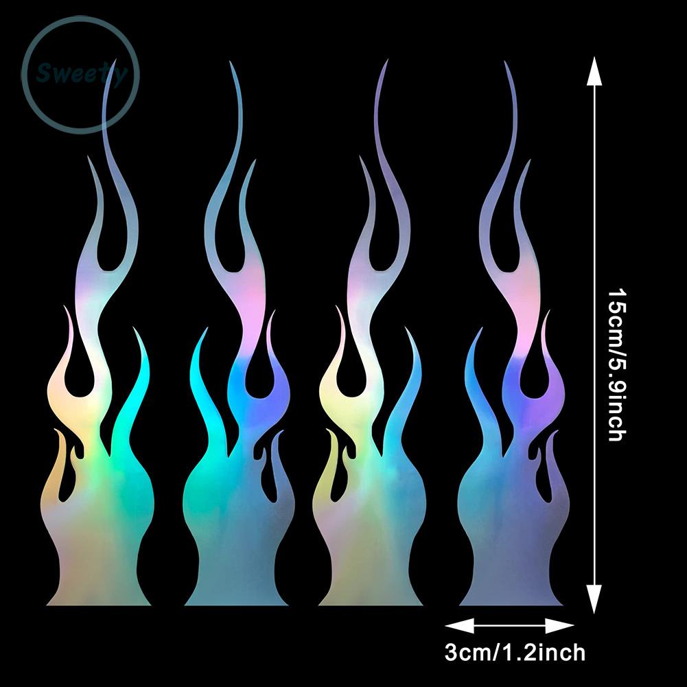 Dán xe 4 cái 5.9 \\\\'\\\\' ngọn lửa cho xe đua máy tính xách tay decal ván trượt